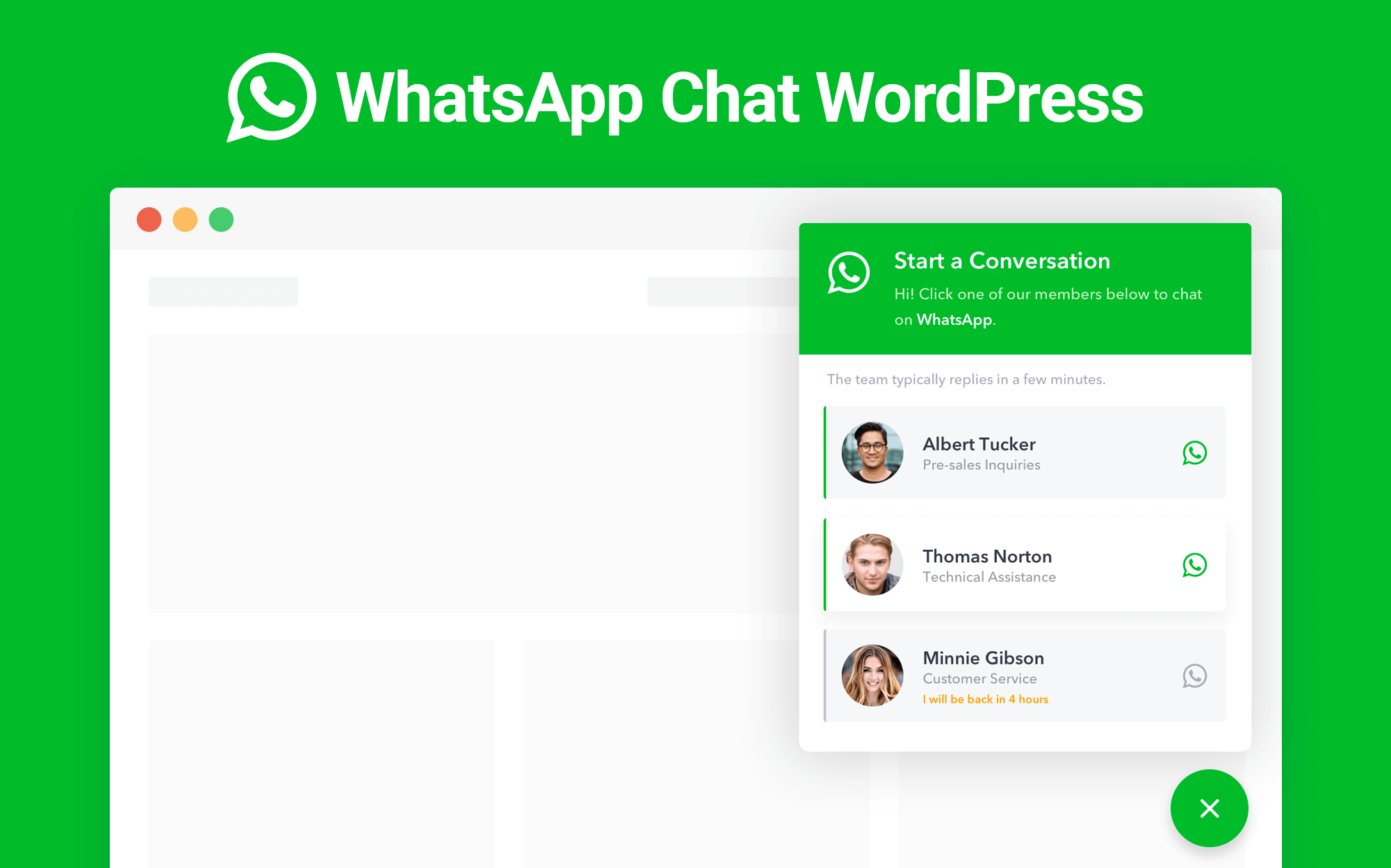 WordPress WhatsApp Eklentisi