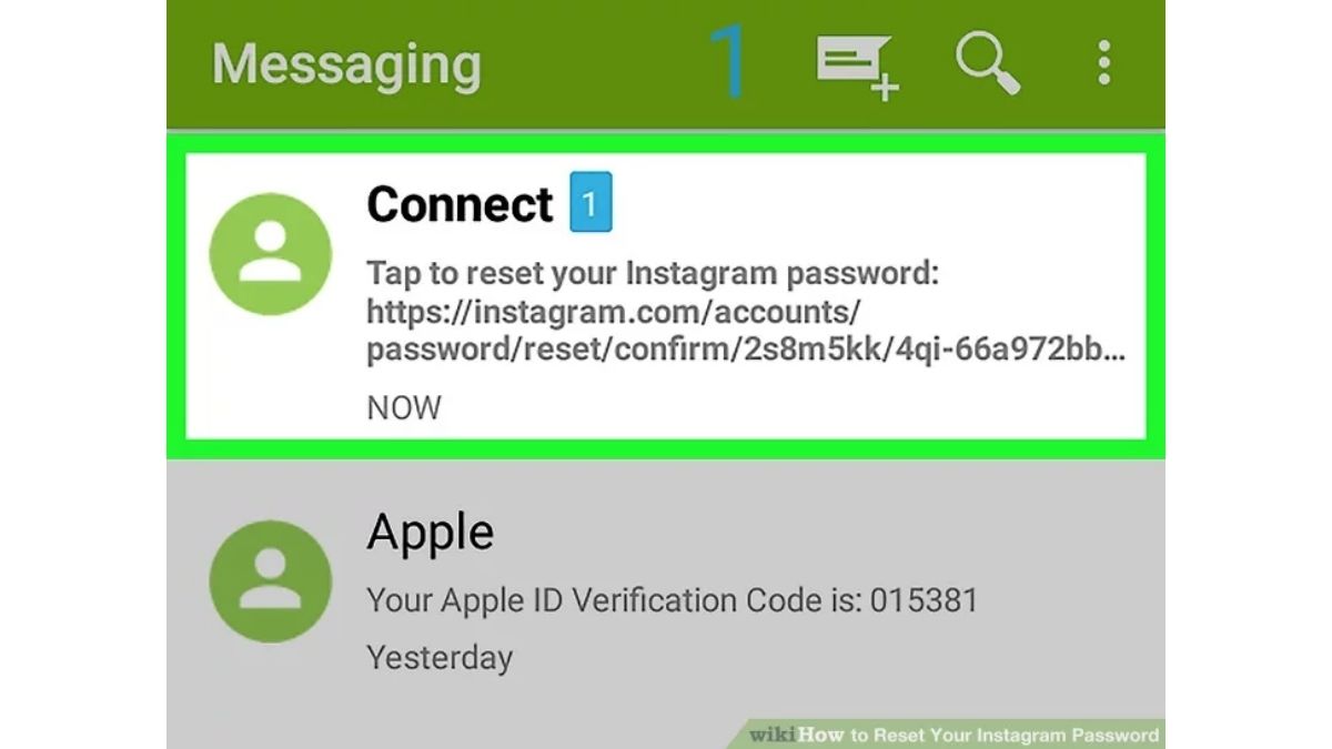 tap to reset your instagram password ne demek